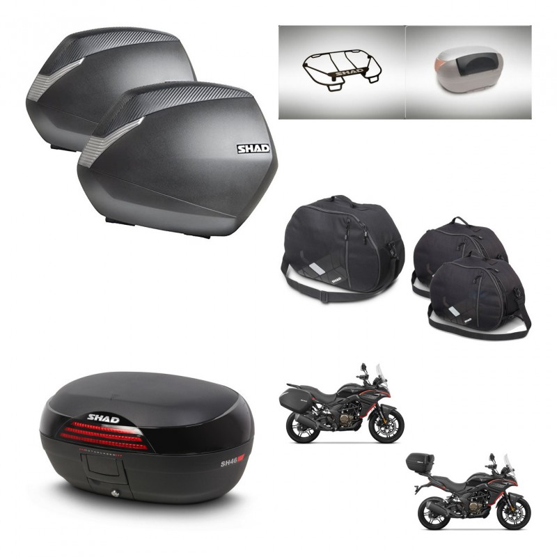 SHAD SH46 trunk + mounting bracket SH36 suitcases accessories 45 L KIT-480682
