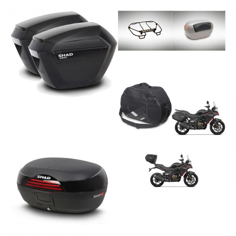 SHAD SH46 trunk + mounting bracket sh23 suitcases accessories 45 L KIT-480683
