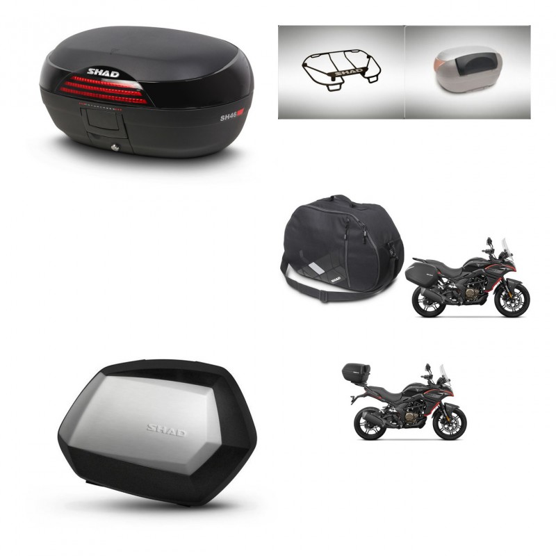 SHAD SH35 PREMIUM suitcases + mounting bracket SH46 trunk accessories 45 L KIT-480684