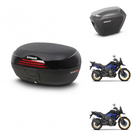 SHAD SH23 alu suitcases + mounting bracket SH46 trunk 45 L KIT-480698