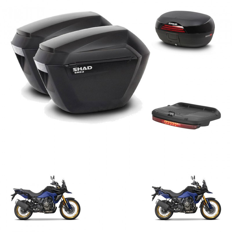 SHAD SH46 trunk + mounting bracket sh23 suitcases accessories 45 L KIT-480701