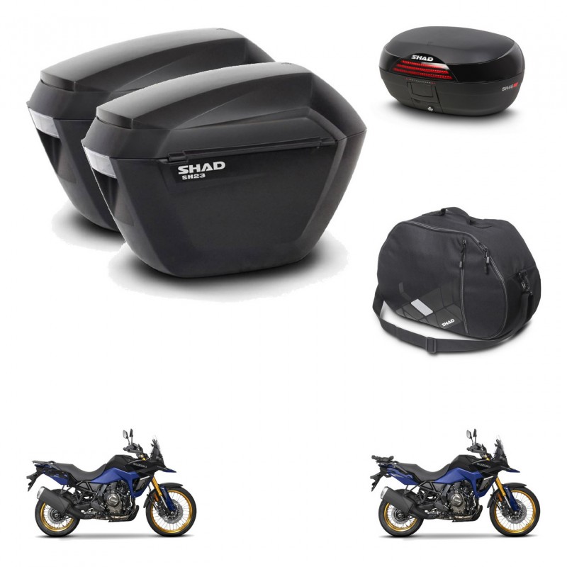 SHAD SH46 trunk + mounting bracket sh23 suitcases accessories 45 L KIT-480707