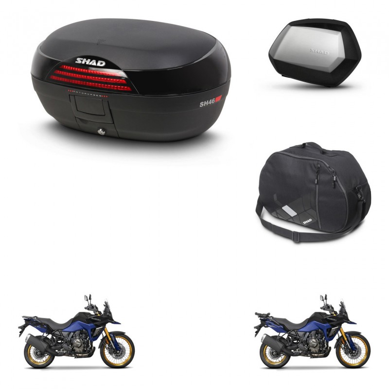 SHAD SH35 PREMIUM suitcases + mounting bracket SH46 trunk accessories 45 L KIT-480708