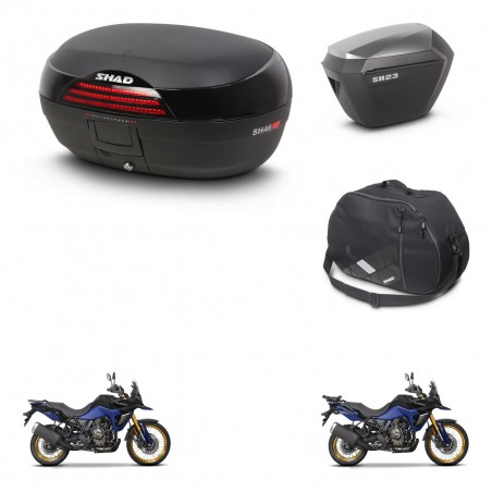 SHAD SH23 alu suitcases + mounting bracket SH46 trunk accessories 45 L KIT-480710