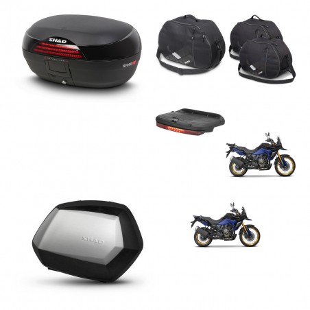 SHAD Maletas SH35 PREMIUM + soporte montaje baul SH46 accesorios 45 L KIT-480715