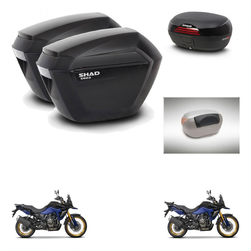 SHAD SH46 trunk + mounting bracket sh23 suitcases accessories 45 L KIT-480719