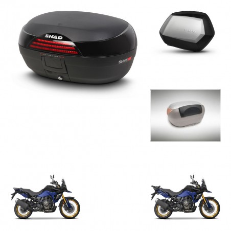 SHAD Maletas SH35 PREMIUM + soporte montaje baul SH46 accesorios 45 L KIT-480720