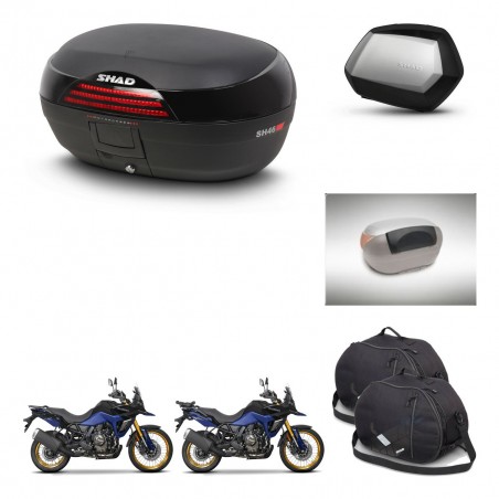 SHAD Maletas SH35 PREMIUM + soporte montaje baul SH46 accesorios 45 L KIT-480721