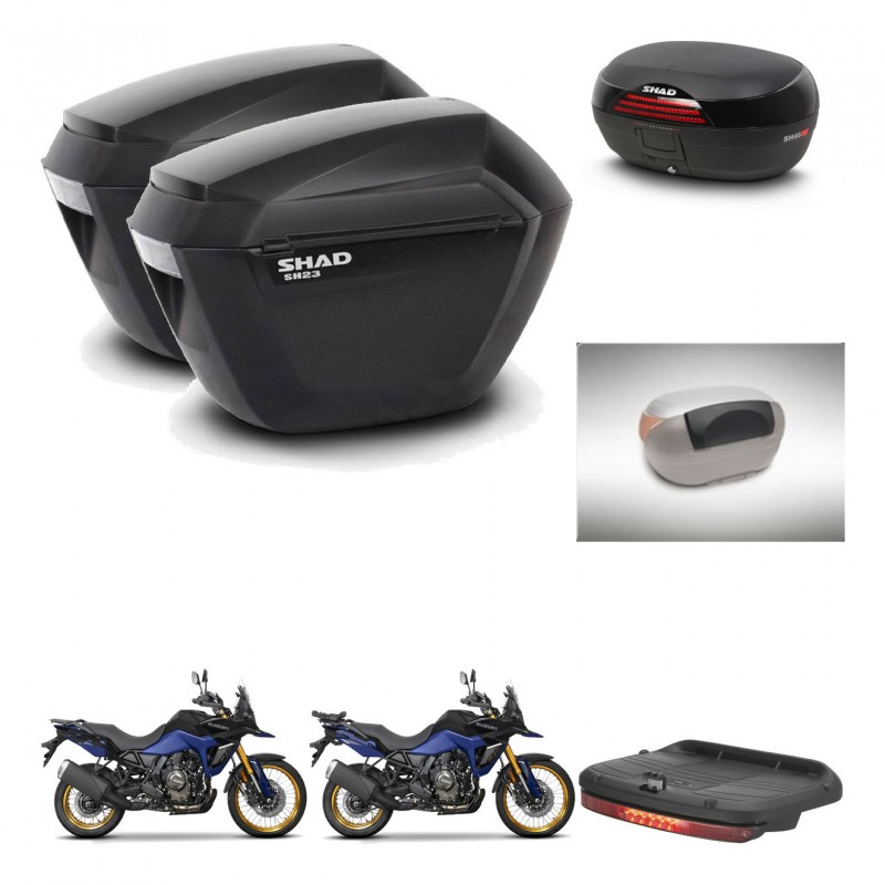 SHAD SH46 trunk + mounting bracket sh23 suitcases accessories 45 L KIT-480725