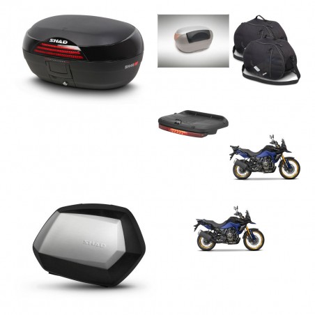 SHAD Maletas SH35 PREMIUM + soporte montaje baul SH46 accesorios 45 L KIT-480727