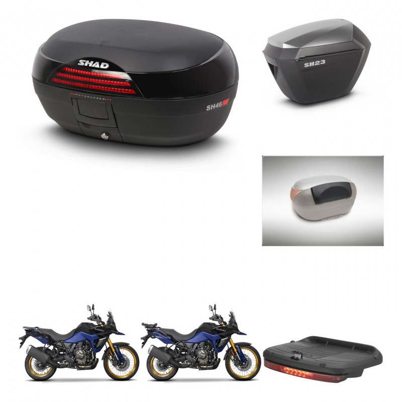 SHAD Maletas sh23 alu + soporte montaje baul SH46 accesorios 45 L KIT-480728