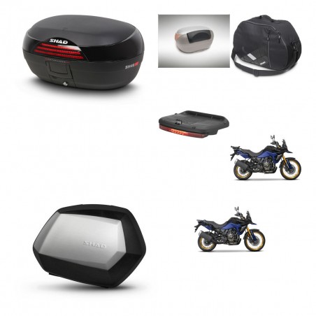SHAD Maletas SH35 PREMIUM + soporte montaje baul SH46 accesorios 45 L KIT-480738