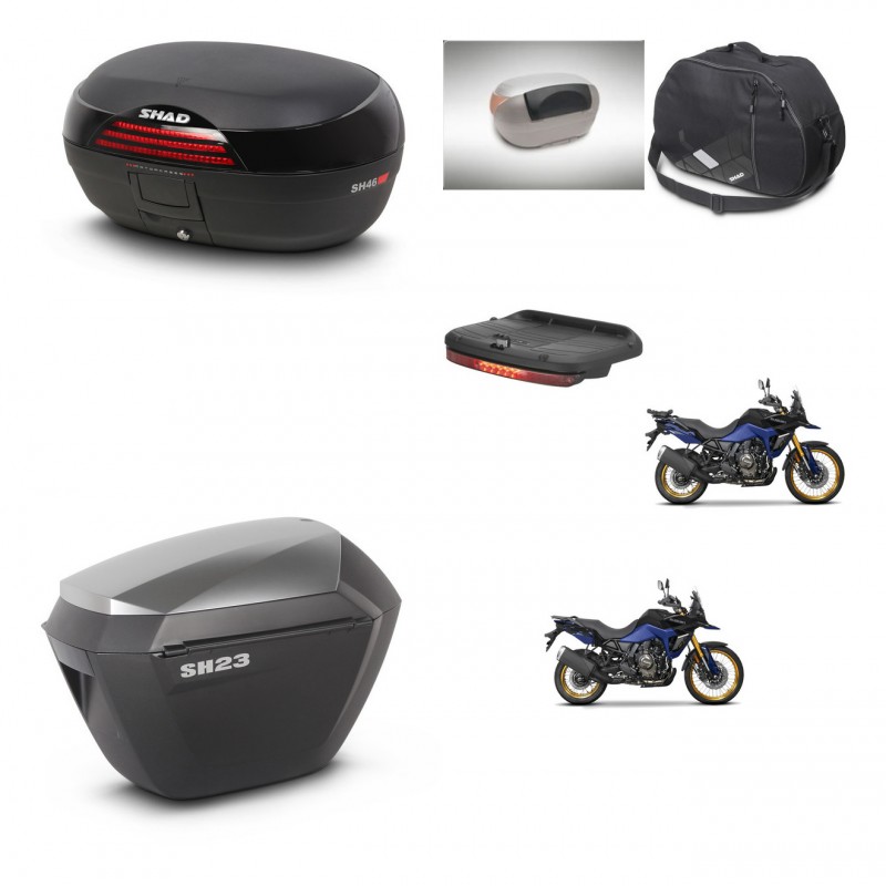 SHAD Maletas sh23 alu + soporte montaje baul SH46 accesorios 45 L KIT-480740