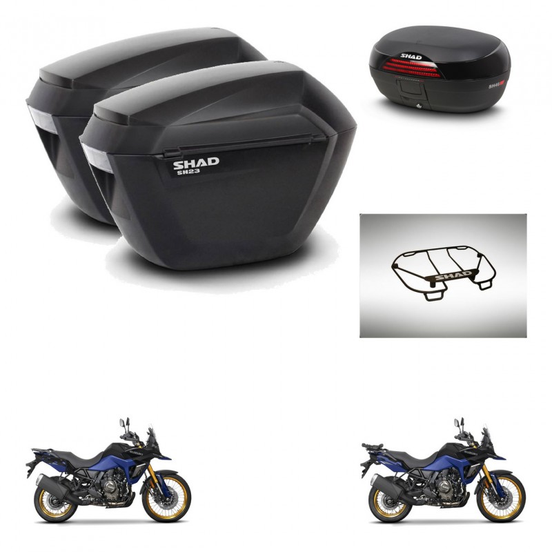 SHAD SH46 trunk + mounting bracket sh23 suitcases accessories 45 L KIT-480743