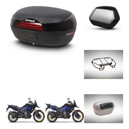 SHAD Maletas SH35 PREMIUM + soporte montaje baul SH46 accesorios 45 L KIT-480768