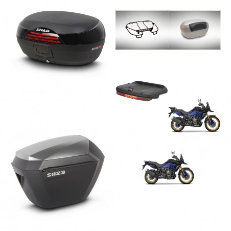 SHAD Maletas sh23 alu + soporte montaje baul SH46 accesorios 45 L KIT-480776