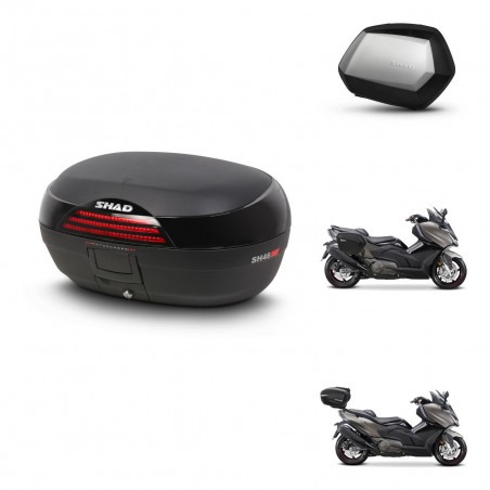 SHAD Maletas SH35 PREMIUM + soporte montaje baul SH46 45 L KIT-480888