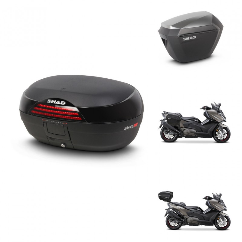SHAD Maletas sh23 alu + soporte montaje baul SH46 45 L KIT-480890