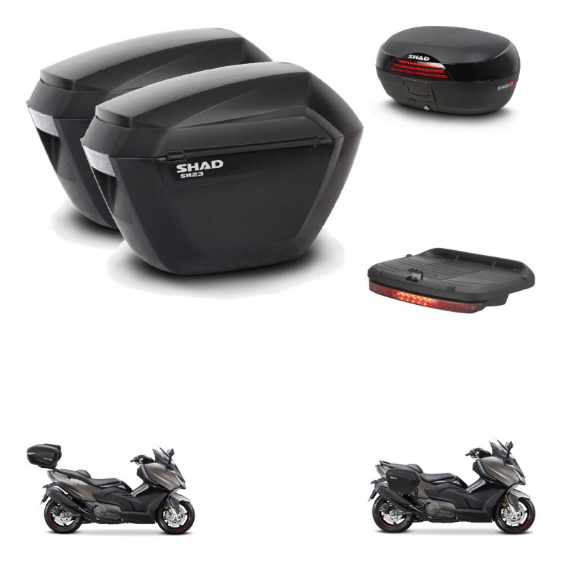 SHAD SH46 trunk + mounting bracket sh23 suitcases accessories 45 L KIT-480893