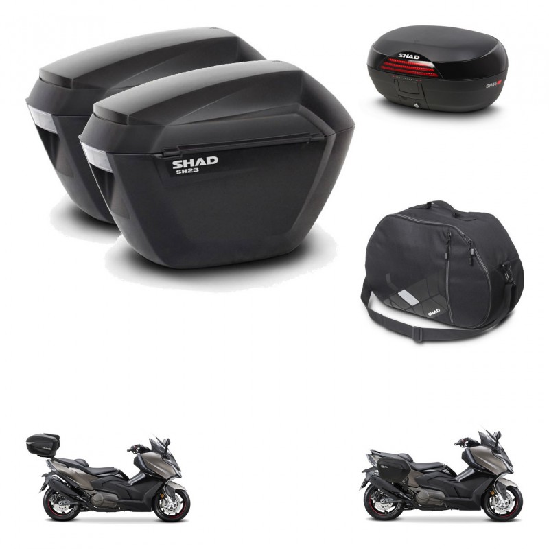 SHAD SH46 trunk + mounting bracket sh23 suitcases accessories 45 L KIT-480899