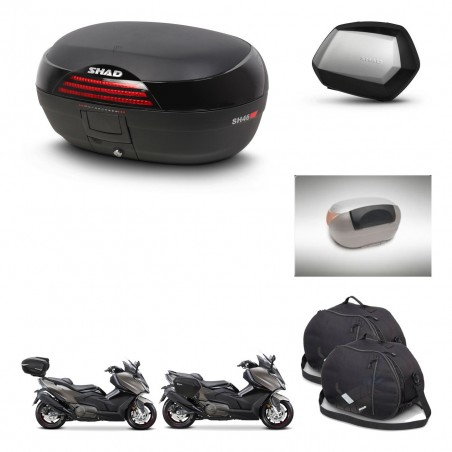 SHAD Maletas SH35 PREMIUM + soporte montaje baul SH46 accesorios 45 L KIT-480913