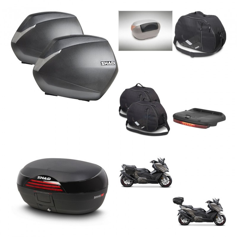 SHAD SH46 trunk + mounting bracket SH36 suitcases accessories 45 L KIT-480928