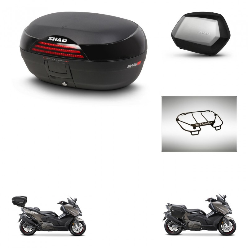 SHAD SH35 PREMIUM suitcases + mounting bracket SH46 trunk accessories 45 L KIT-480936