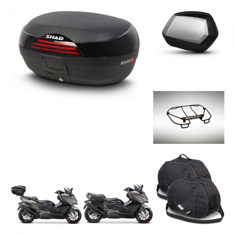 SHAD SH35 PREMIUM suitcases + mounting bracket SH46 trunk accessories 45 L KIT-480937