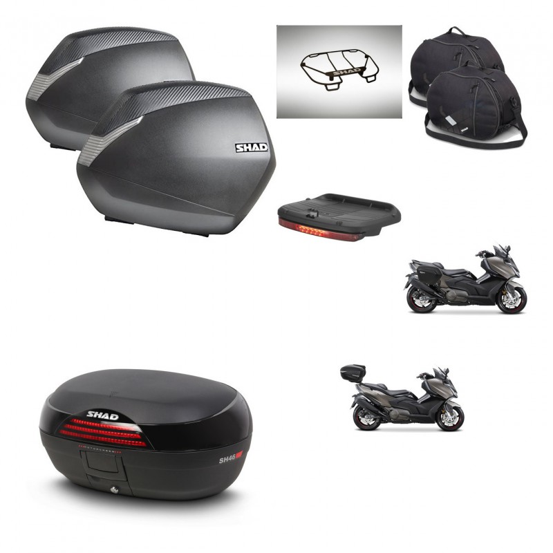 SHAD SH46 trunk + mounting bracket SH36 suitcases accessories 45 L KIT-480940