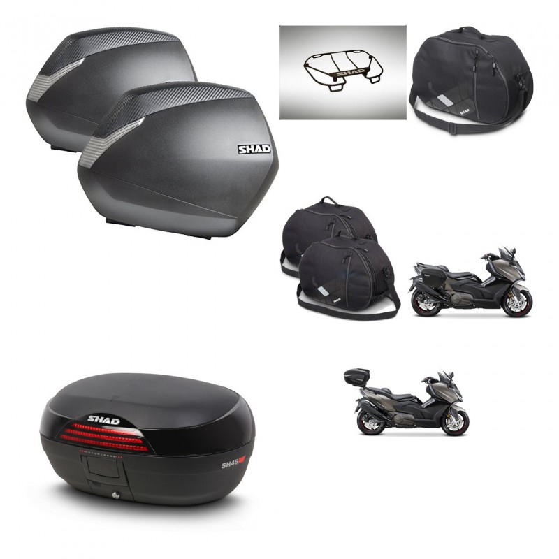 SHAD SH46 trunk + mounting bracket SH36 suitcases accessories 45 L KIT-480946