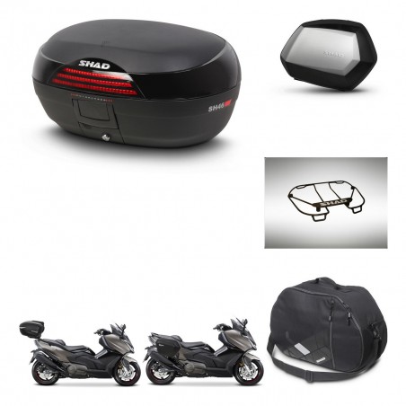 SHAD SH35 PREMIUM suitcases + mounting bracket SH46 trunk accessories 45 L KIT-480948
