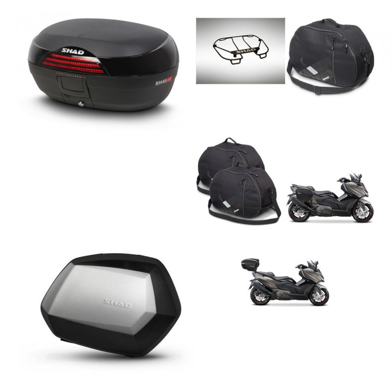 SHAD SH35 PREMIUM suitcases + mounting bracket SH46 trunk accessories 45 L KIT-480949