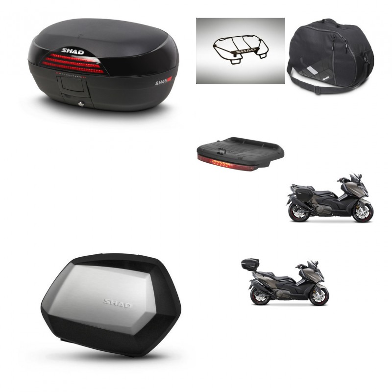 SHAD SH35 PREMIUM suitcases + mounting bracket SH46 trunk accessories 45 L KIT-480954