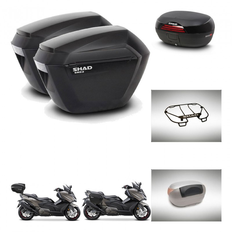 SHAD SH46 trunk + mounting bracket sh23 suitcases accessories 45 L KIT-480959