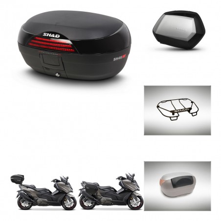 SHAD Maletas SH35 PREMIUM + soporte montaje baul SH46 accesorios 45 L KIT-480960