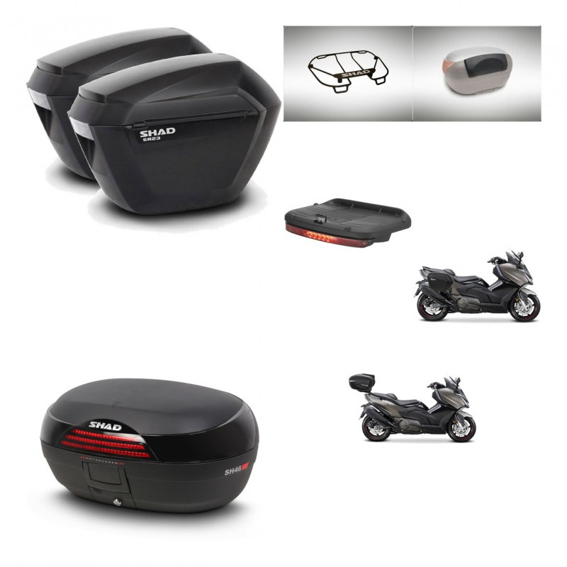 SHAD SH46 trunk + mounting bracket sh23 suitcases accessories 45 L KIT-480965