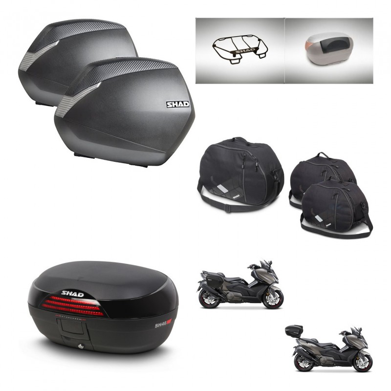 SHAD SH46 trunk + mounting bracket SH36 suitcases accessories 45 L KIT-480970
