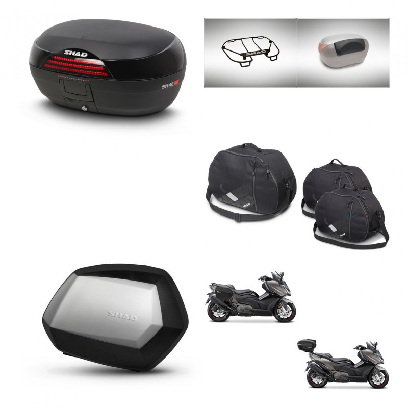 SHAD SH35 PREMIUM suitcases + mounting bracket SH46 trunk accessories 45 L KIT-480973