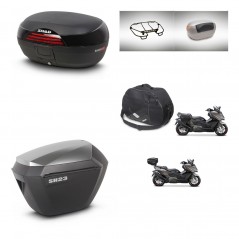 SHAD Maletas sh23 alu + soporte montaje baul SH46 accesorios 45 L KIT-480974