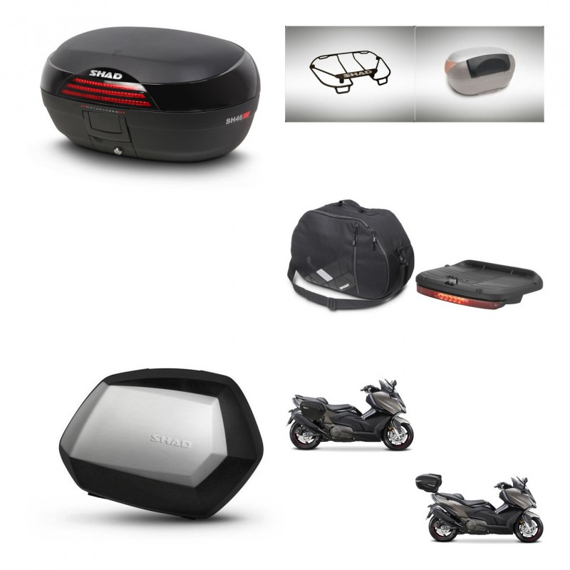 SHAD SH35 PREMIUM suitcases + mounting bracket SH46 trunk accessories 45 L KIT-480978