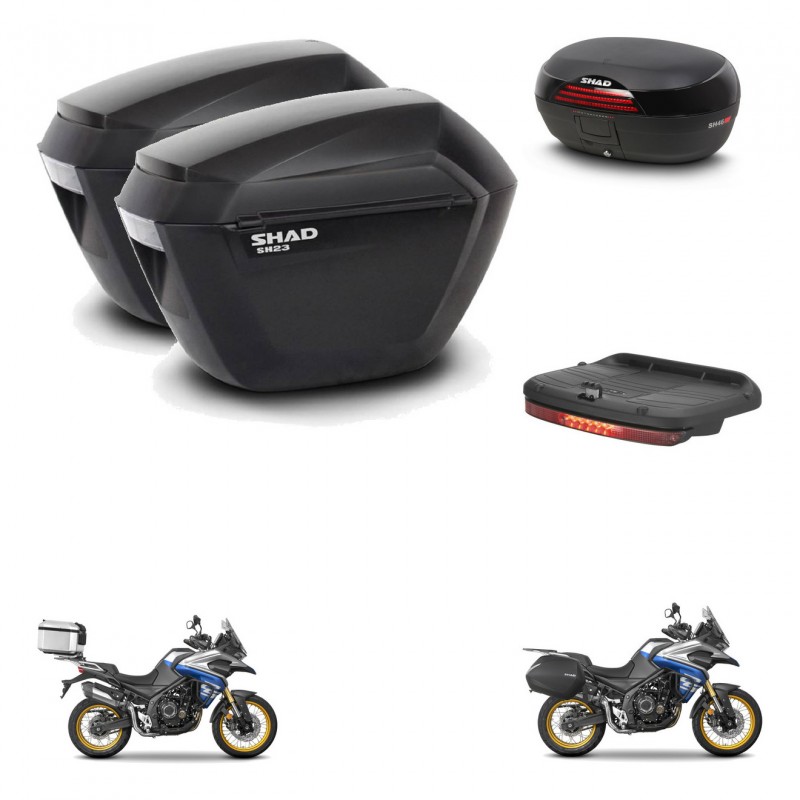 SHAD SH46 trunk + mounting bracket sh23 suitcases accessories 45 L KIT-480989