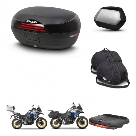 SHAD Maletas SH35 PREMIUM + soporte montaje baul SH46 accesorios 45 L KIT-480991