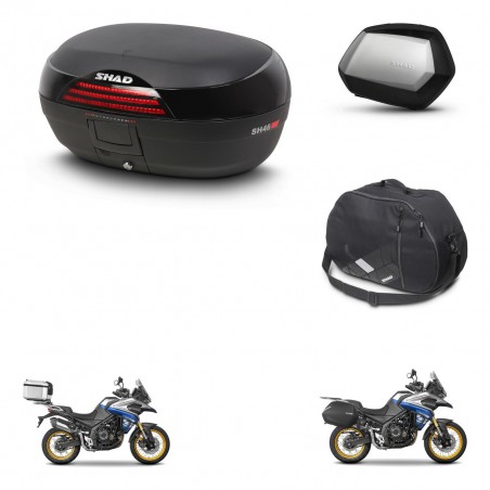 SHAD Maletas SH35 PREMIUM + soporte montaje baul SH46 accesorios 45 L KIT-480996