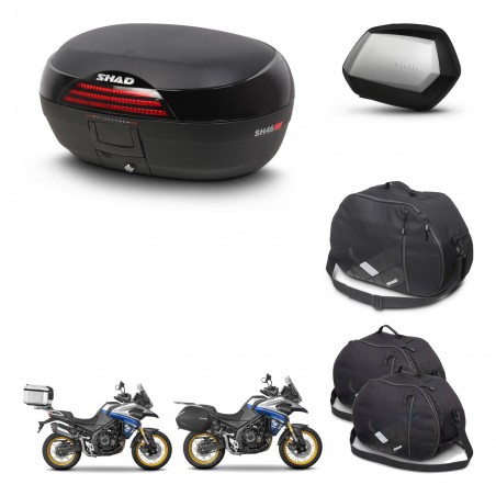 SHAD Maletas SH35 PREMIUM + soporte montaje baul SH46 accesorios 45 L KIT-480997
