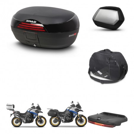 SHAD Maletas SH35 PREMIUM + soporte montaje baul SH46 accesorios 45 L KIT-481002