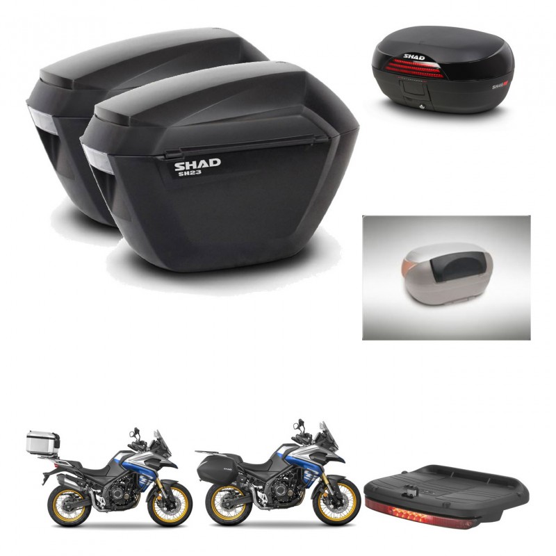 SHAD SH46 trunk + mounting bracket sh23 suitcases accessories 45 L KIT-481013