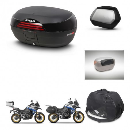 SHAD Maletas SH35 PREMIUM + soporte montaje baul SH46 accesorios 45 L KIT-481020