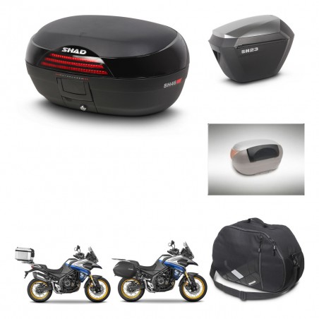 SHAD Maletas sh23 alu + soporte montaje baul SH46 accesorios 45 L KIT-481022