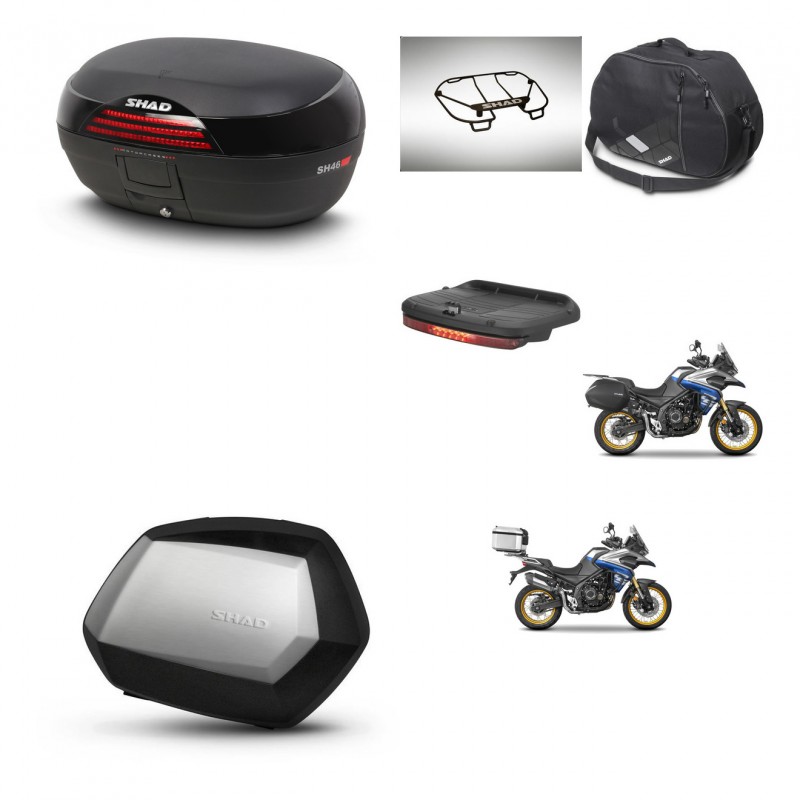 SHAD SH35 PREMIUM suitcases + mounting bracket SH46 trunk accessories 45 L KIT-481050