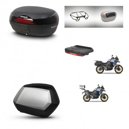 SHAD SH35 PREMIUM suitcases + mounting bracket SH46 trunk accessories 45 L KIT-481062
